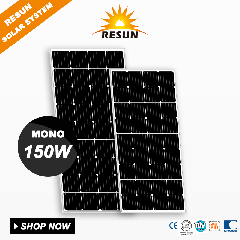 150W Mino Mono Solar Panel for Roof Home