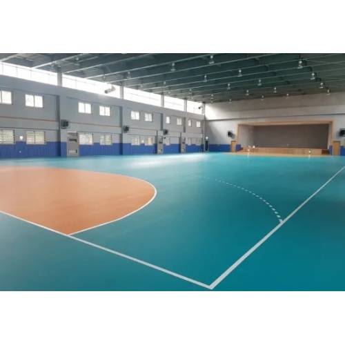 Lantai sukan dari Corak Litchi Gelanggang Badminton Dalaman Gelanggang Tenis Plastik Foam PVC Lantai Tikar Sukan Vinyl