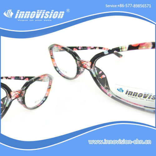2014 fashion flower demi plastic reading glasses