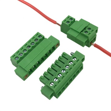 pluggable male to female with flange terminal block