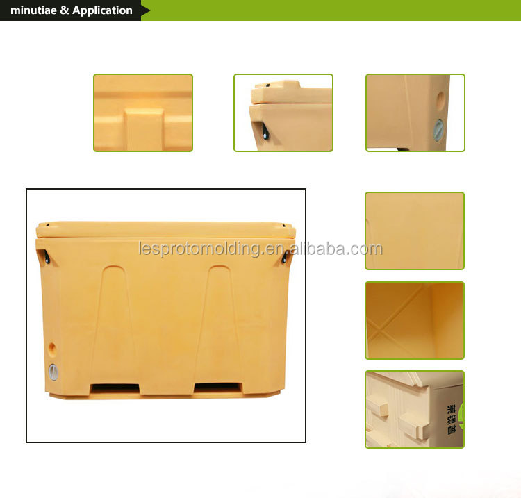 800L fish holding container Durable plastic PE dry ice bin shipping container for dry ice