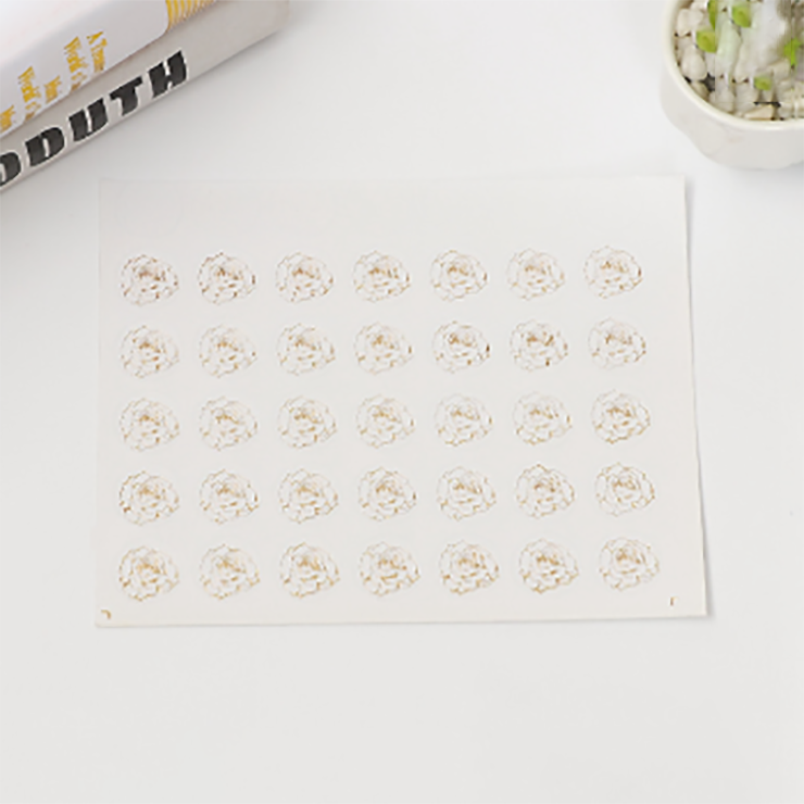 Custom Circle Round Logo Sticker Printing Label Paper Label For Packing Clear Rose Gold Foil Stickers