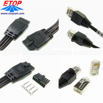 Gegoten micro-fit connectoren met Splitter RJ45-kabel