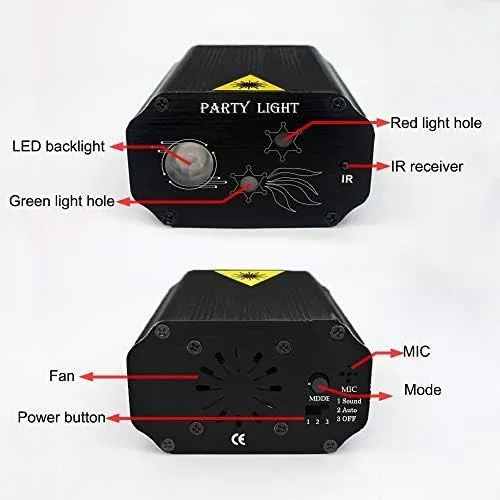 LED Laser Lights with Voice Control for Disco DJ Stage
