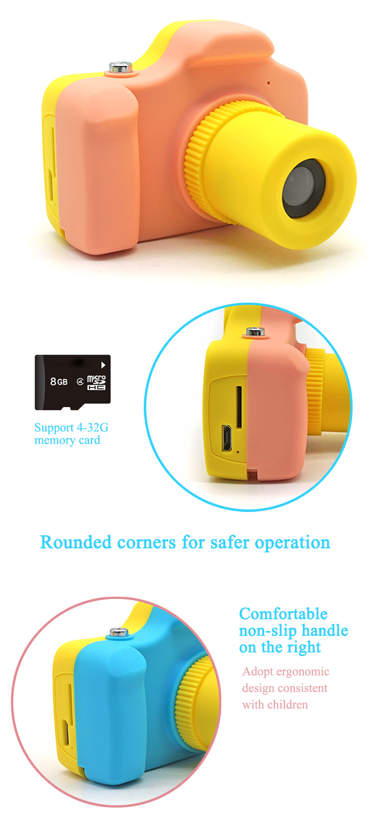2021 Popular Mini Camera Kids Favor Digital Portable Camera for Outdoor Activities