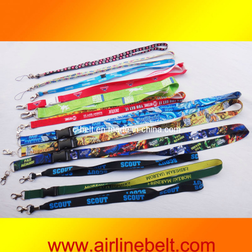 Fashion Woven Printed Lanyard with Aircraft Buckle Bottle (EDB-13020957)