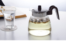 glass water pot with handle water drinking pot glass drinking pitcher