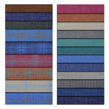 New Linen Silk Wool Fabric RTS Worsted Merino Wool Italian Suiting Fabric Blend