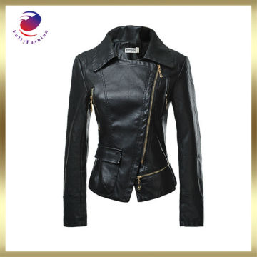 women's fashionable leather coat