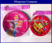 Theme Party paper plate print full colour