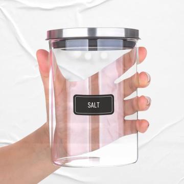 Customizable Black and White Spice Jar Labels: Waterproof Kitchen Labels for Preprinted Jars