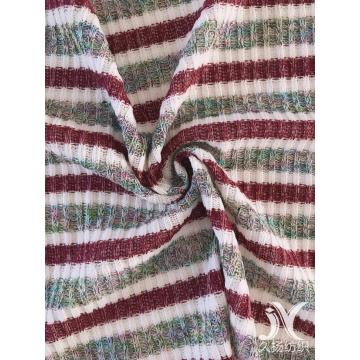 Rib Fabric Multicolor Stripes