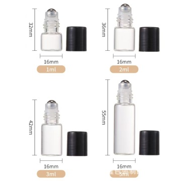 Clear glass essential oil perfume roller bottle wholesale