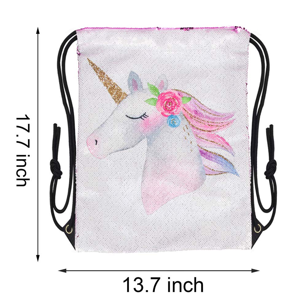 Unicorn Reversible Sequin Drawstring Bag 5 Unicorn Reversible Sequin Drawstring Bag 5