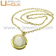 Fashionable gold necklace, stainless steel material gold plated necklace