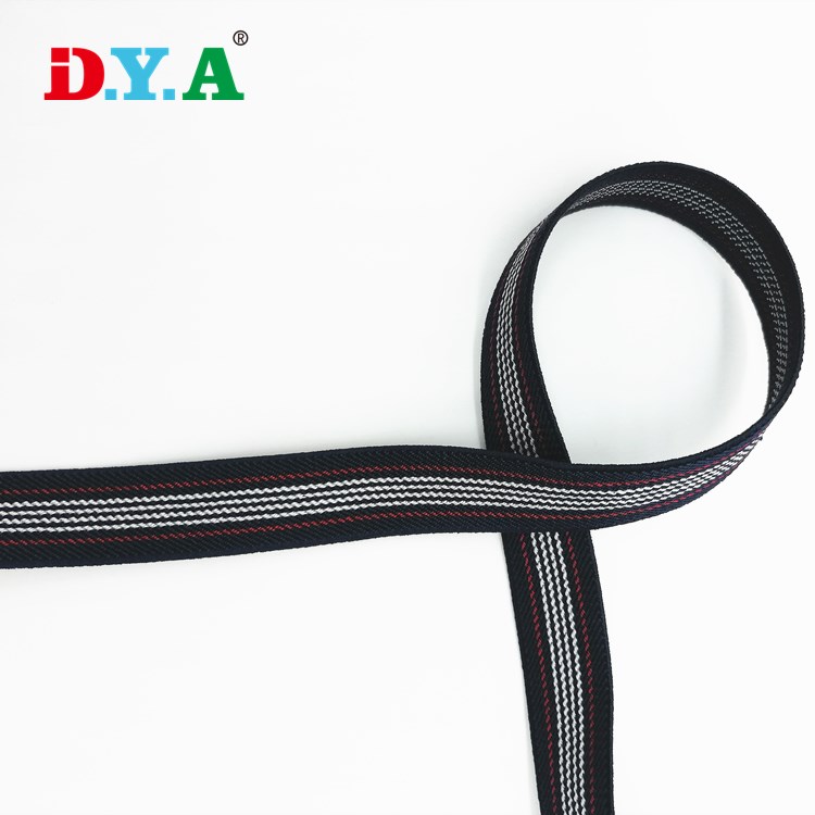 Durable High Density Stripe Jacquard Woven Twill Elastic Band