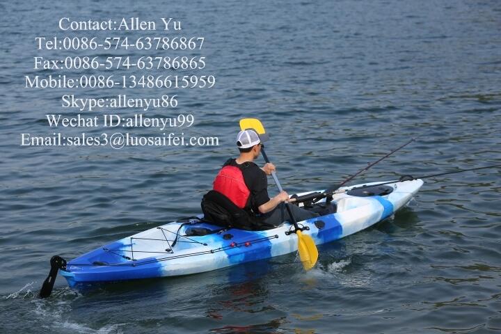single cheap ocean paddle racing sit in kayaks with rudder system