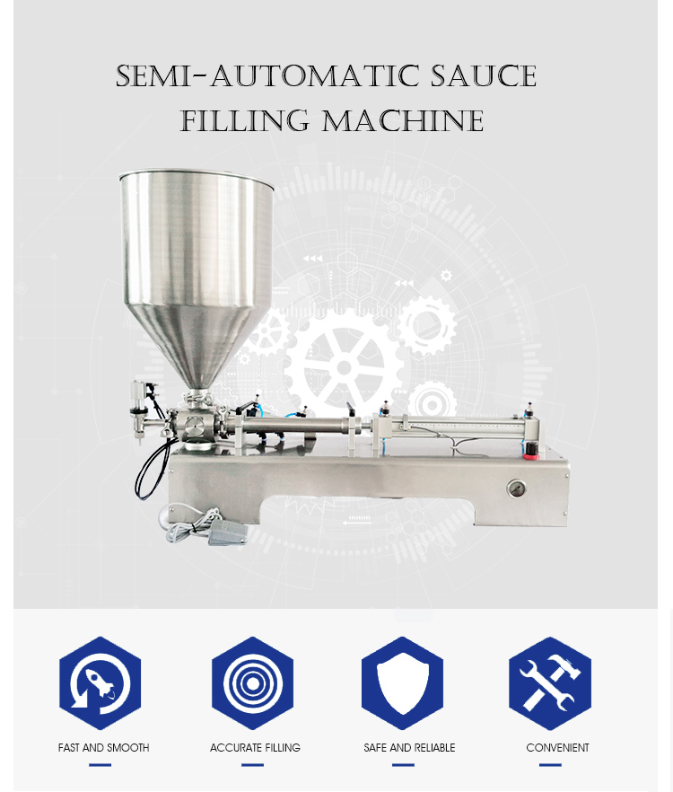 high quality viscous liquid filling machine for peanut butter / salad / ketchup paste filling machine