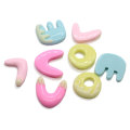 Orecchini Kawaii all&#39;ingrosso che fanno ornamenti in resina colorati AMORE Lettera perline Forniture artigianali per bambini