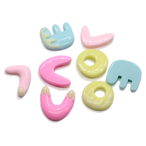 Orecchini Kawaii all&#39;ingrosso che fanno ornamenti in resina colorati AMORE Lettera perline Forniture artigianali per bambini