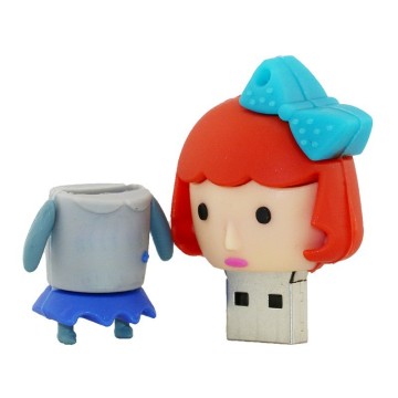 Preciosa unidad flash USB de PVC de dibujos animados