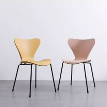 Plastic Phoenix Tail Metal Leg Dining Chair