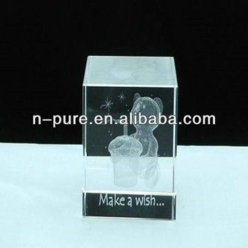 Lovely Crystal 3D Laser Etched Paperweight