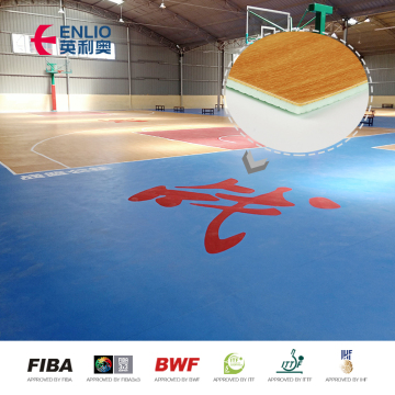 Canada Maple sureface PVC sports flooring