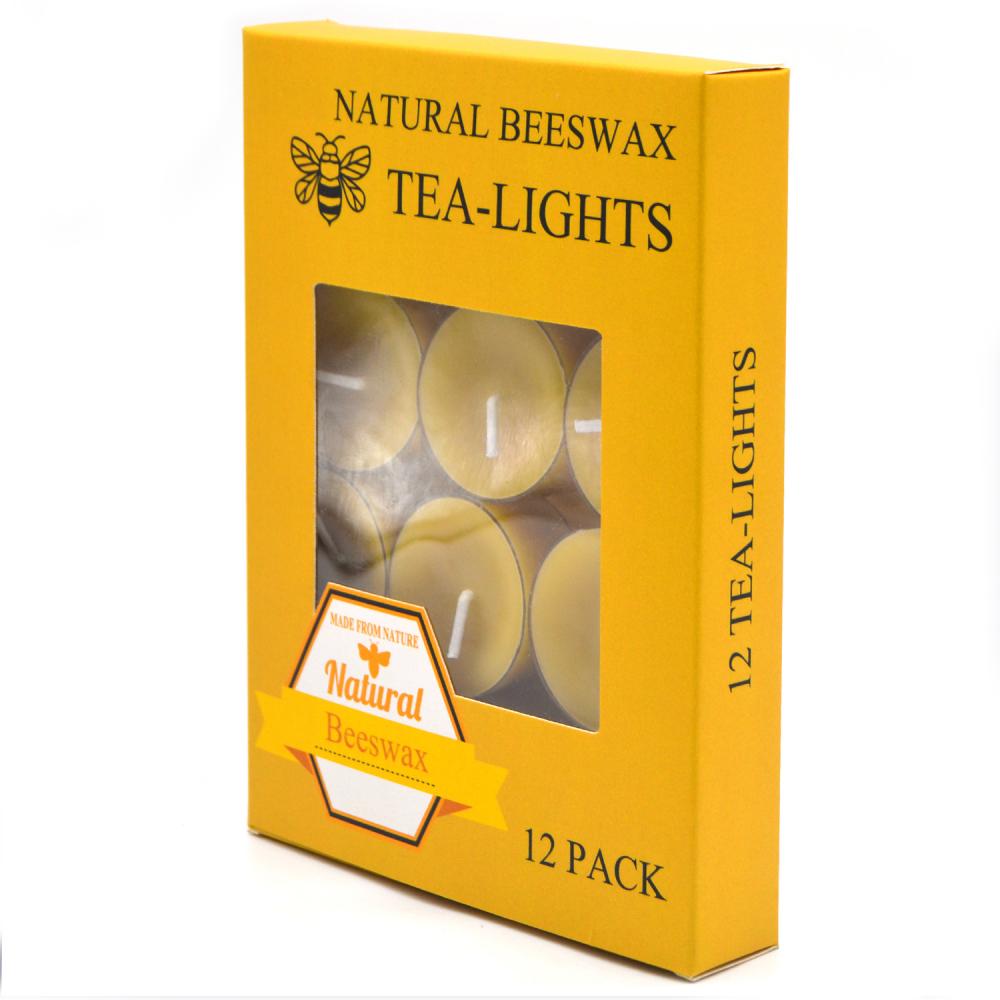 100 Percent Natural Organic Beeswax Tealight Candles