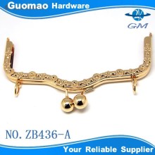 Exquisite golden zinc alloy purse hardware metal frame
