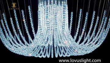 Blue large-scale development project hotel chandelier shopping mall hall decoration project chandelier