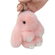 Wholesale Light Keychain Rabbit Shaped Plush Keyring