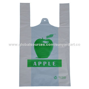 100% Biodegradable Plastic T-shirt Bag