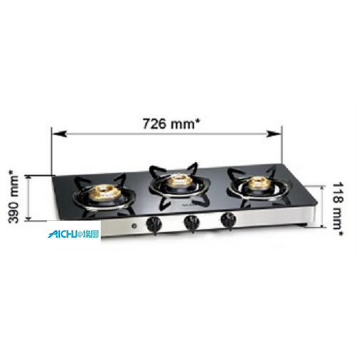 Gas Cooktop Brass Burners Auto Ignition