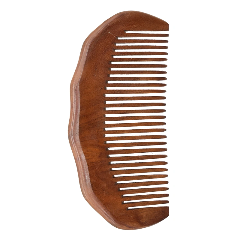 Hot Sale Coarse Teeth Anti Static Customized Logo Small Wooden Mustaches Comb Mens Beard Pocket Comb