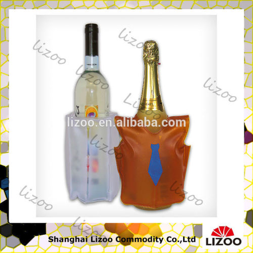 Wine cooler pack with liquid