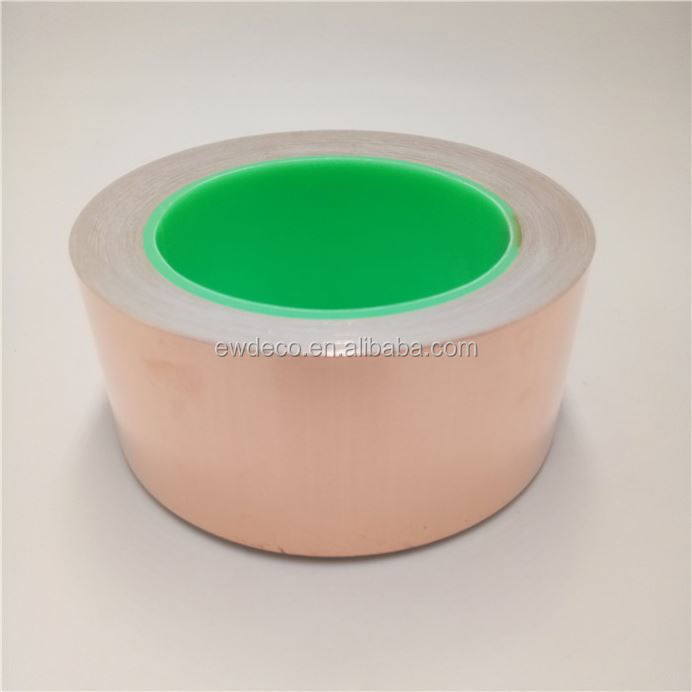 Factory Price High Temperature Adhesive Wrap Tape Hot Selling Double Sided Cooper Electrically Conductive Copper Foil Tape