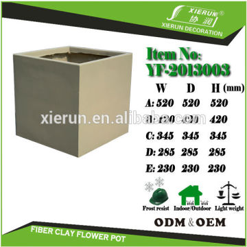 Cube different types flower pots