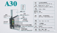 Aluminum LED Base Channel Glass Railing for Balcony