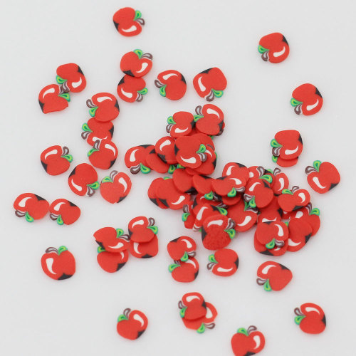 Dimensioni in miniatura Tiny Soft Charms 5mm Red Shape Polymer Clay Nail Art Nail Decorazione Accessori fai da te