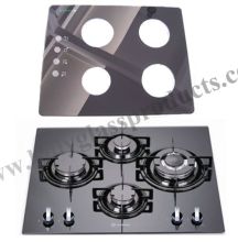 Four burner cooktop glass