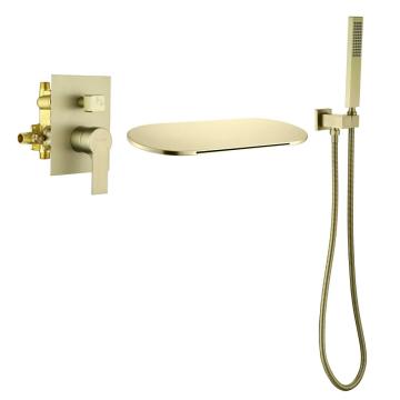 SHAMANDA Waterfall Brass Tub Faucet with Hand Shower