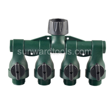 4 Way Plastic Tap Adaptor