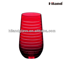 Hand made colored highball glass