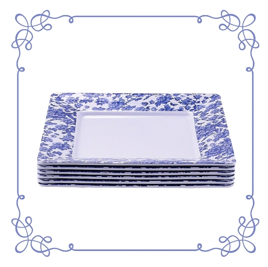 10.5Inch Melamine Square Plate Set