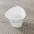 Material de PP ecológico de 10 oz Copa de yogurt opaca blanca