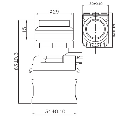 SAIP/SAIPWELL Push Button Switch New Technology Waterproof Electric Momentary Pushbutton Switch