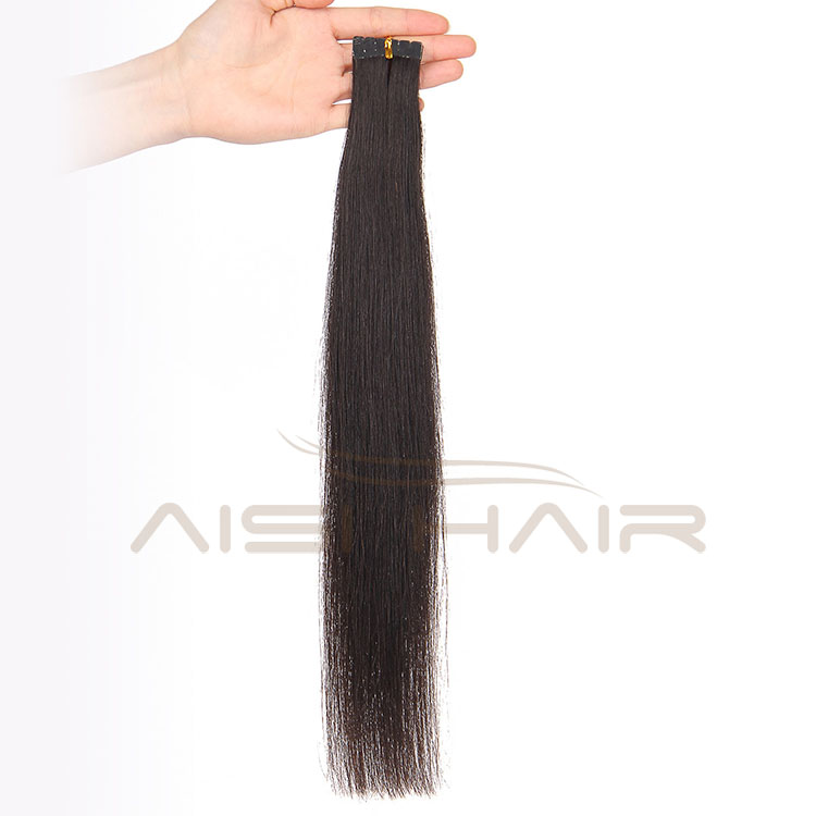 Aisi Hair Brazilian  Tape Hair Extension , Silky Straight Human Tape Hair Extension Double Drawn