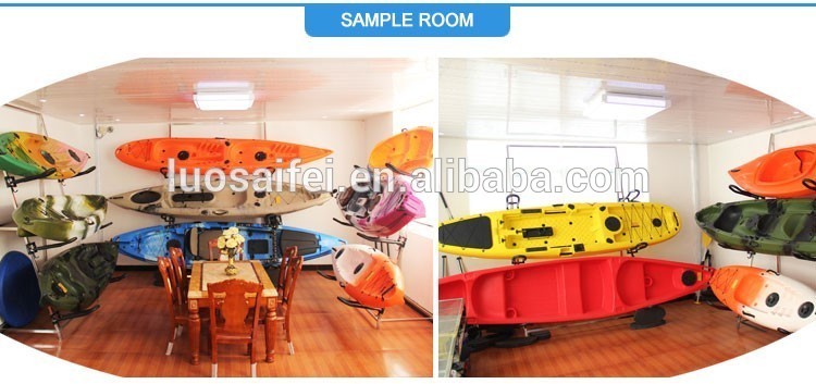 LLDPE cheap fishing kayaks boat with pedal and rudder system