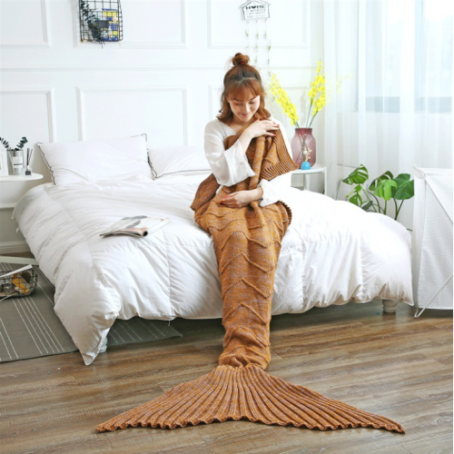 Mermaid cashmere breathable skin-friendly household blanket